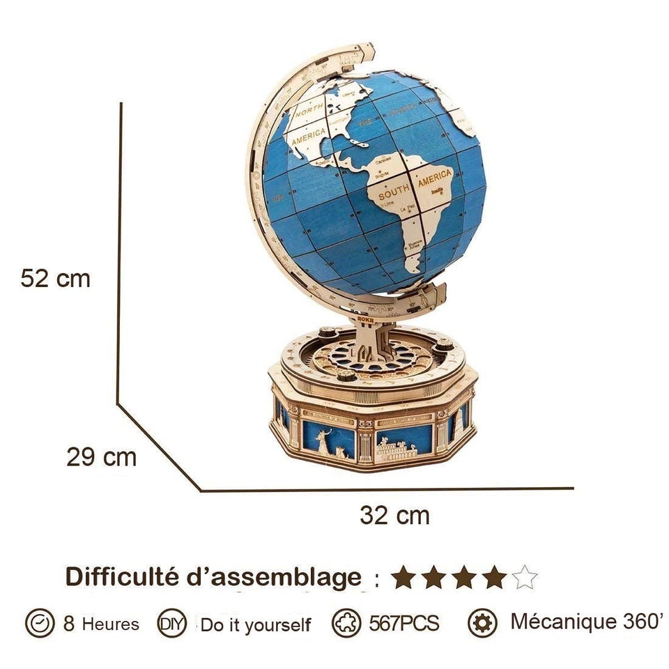 Wooden Model Globe