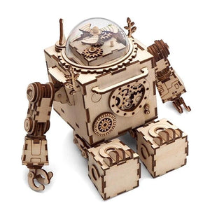 Steampunk Robot Wooden Model