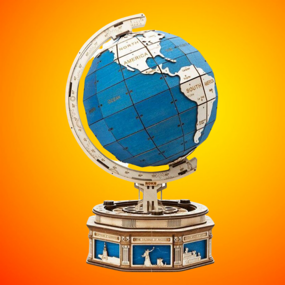 Wooden Model Globe