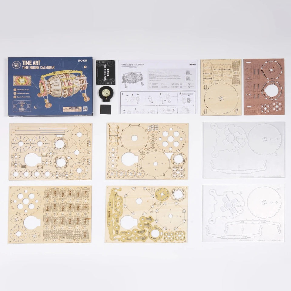 Wood Model Mechanical Calendar