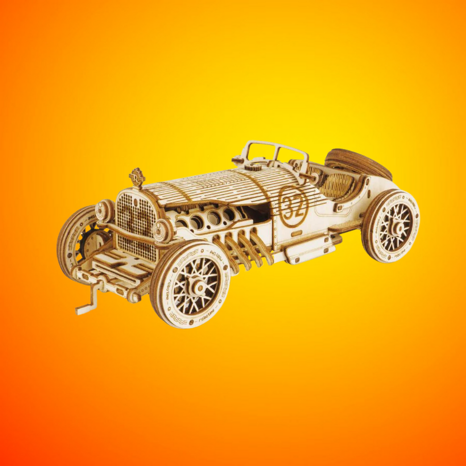 Wooden Model Racing Car