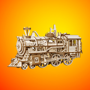 Wooden Model Mechanical Locomotive