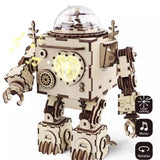 Steampunk Robot Wooden Model