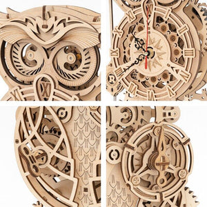 Model Wood Owl Clock