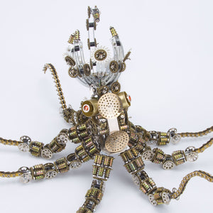 2400PCS+ Steampunk Mechanical Octopus Metal DIY 3D Model Kit