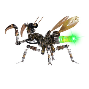 300PCS+ Steampunk Mantis Metal DIY Insect Model Kits with Colorful Light