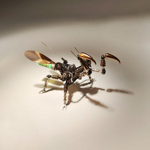 300PCS+ Steampunk Mantis Metal DIY Insect Model Kits with Colorful Light