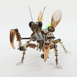 300PCS+ Steampunk Mantis Metal DIY Insect Model Kits with Colorful Light