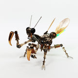 300PCS+ Steampunk Mantis Metal DIY Insect Model Kits with Colorful Light