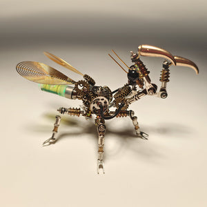 300PCS+ Steampunk Mantis Metal DIY Insect Model Kits with Colorful Light