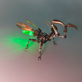 300PCS+ Steampunk Mantis Metal DIY Insect Model Kits with Colorful Light