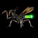 300PCS+ Steampunk Mantis Metal DIY Insect Model Kits with Colorful Light