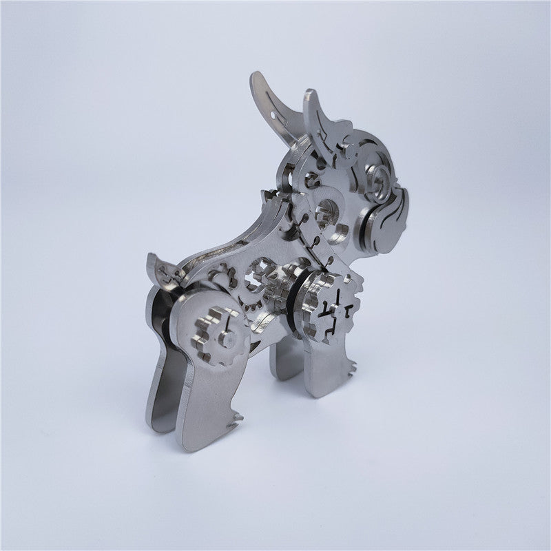 3D DIY Bulldog Metal Puzzle Model Kit