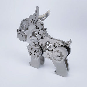 3D DIY Bulldog Metal Puzzle Model Kit