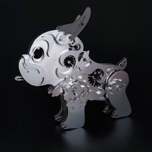 3D DIY Bulldog Metal Puzzle Model Kit