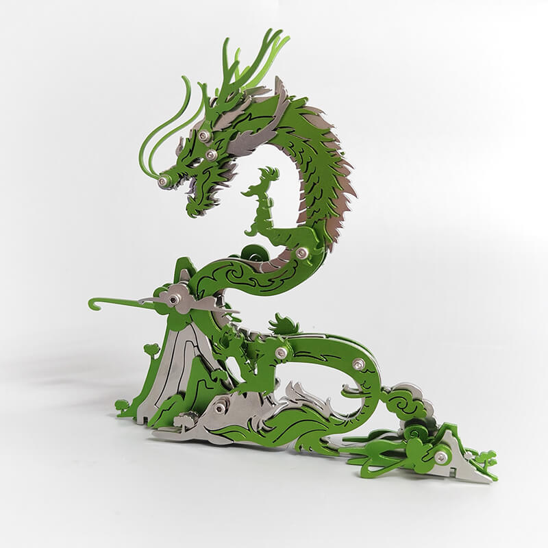 3D DIY Metal Puzzle Dragon on the Mountain Mythical Creature Model Kit