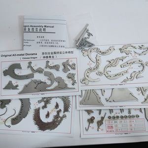 3D DIY Metal Puzzle Dragon on the Mountain Mythical Creature Model Kit