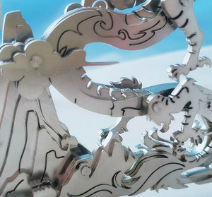 3D DIY Metal Puzzle Dragon on the Mountain Mythical Creature Model Kit