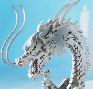 3D DIY Metal Puzzle Dragon on the Mountain Mythical Creature Model Kit