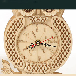 3D DIY Model Kit Owl Skeleton Mechanical Pendulum Clock