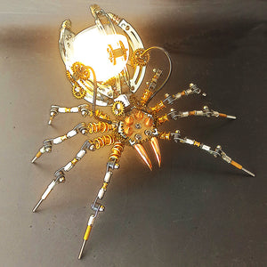 Steampunk 512pcs Metal Spider Desk Lamp Model DIY Assemble Kits