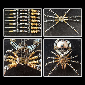 Steampunk 512pcs Metal Spider Desk Lamp Model DIY Assemble Kits