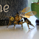 300Pcs+ Steampunk Mechanical Wasp Bee 3D Metal Insect Model