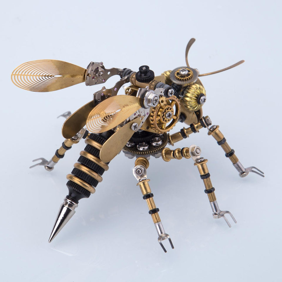 300Pcs+ Steampunk Mechanical Wasp Bee 3D Metal Insect Model