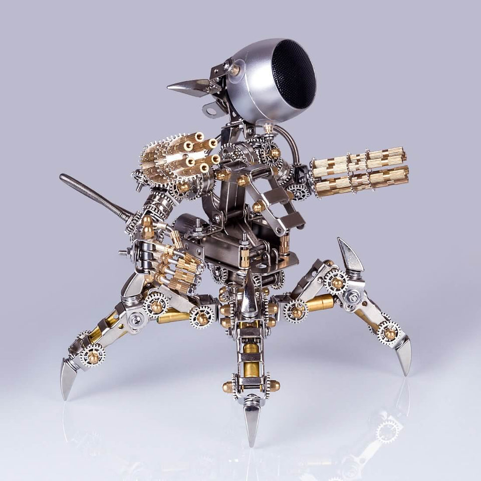 313Pcs Assembly 3D Puzzle Model Magnetic Chaser Hunter Mecha Model Bluetooth Speakers
