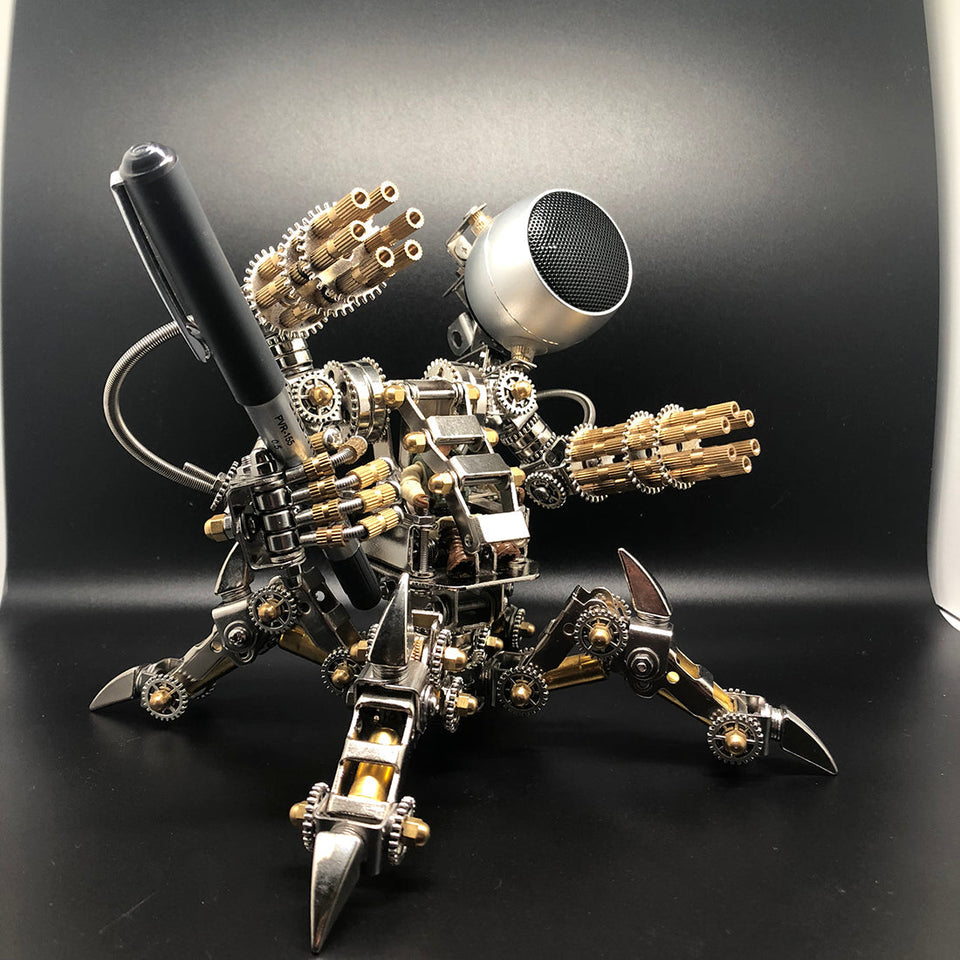 313Pcs Assembly 3D Puzzle Model Magnetic Chaser Hunter Mecha Model Bluetooth Speakers