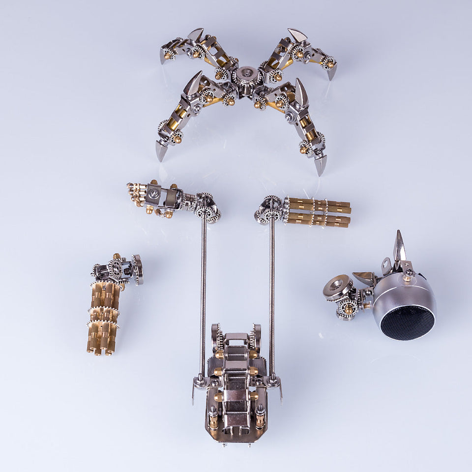 313Pcs Assembly 3D Puzzle Model Magnetic Chaser Hunter Mecha Model Bluetooth Speakers