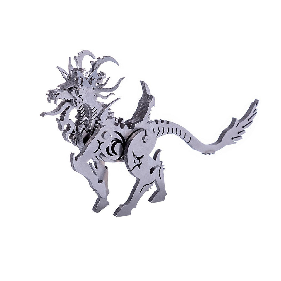 3D DIY Metal Puzzle Assembly Jigsaw Crafts Model Kit - Goat Beast/Unicorn