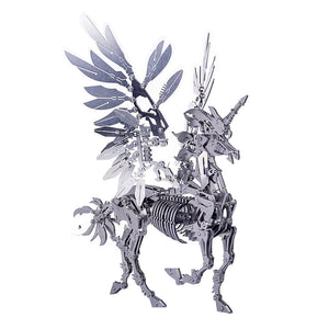 DIY 3D Assembly Metal Large Unicorn with Wing Puzzle Model