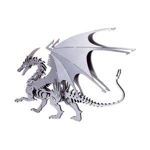 DIY 3D Metal Ice Dragon Puzzle Model Assembly  Dinosaur Crafts