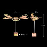 Collectable Dynamic Mechanical Mystery Dragonfly DIY Metal Wooden 3D Aircraft Puzzle Model