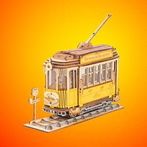 Wood Model Vintage Tram