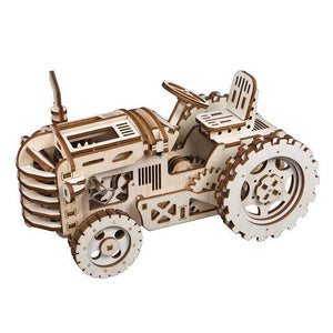 Wood Model Mechanical Tractor