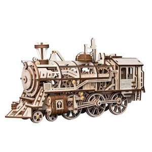 Wooden Model Mechanical Locomotive