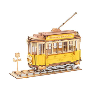 Wood Model Vintage Tram