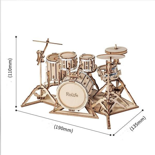 Wooden Model Drum Set