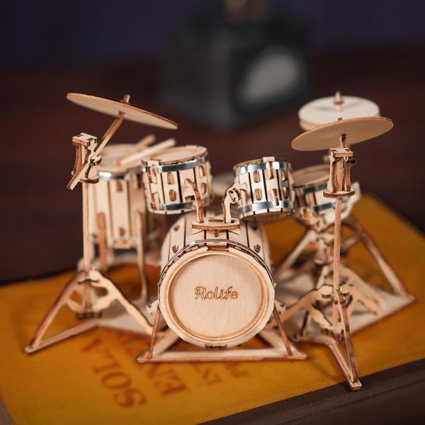 Wooden Model Drum Set