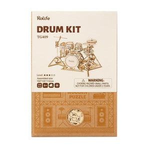 Wooden Model Drum Set