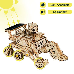 KingPuzzles 4 Kind Wooden Solar Energy Powered 3D Moveable Space Hunting DIY - KingPuzzles | DIY 3D Wood & Metal Puzzles