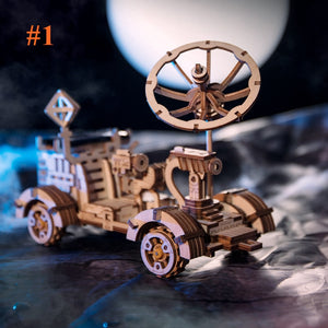 KingPuzzles Moveable Moon Buggy Solar Energy  3D DIY ting Wooden       (Moon Buggy) - KingPuzzles | DIY 3D Wood & Metal Puzzles