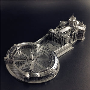 KingPuzzles 3D Metal model kit 1:1000 STPETER'S BASILICA  DIY 3D - KingPuzzles | DIY 3D Wood & Metal Puzzles