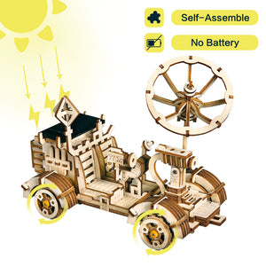 KingPuzzles Moveable Moon Buggy Solar Energy  3D DIY ting Wooden       (Moon Buggy) - KingPuzzles | DIY 3D Wood & Metal Puzzles
