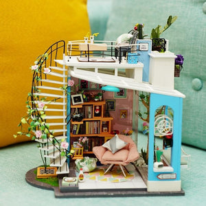 KingPuzzles New DIY Dora's Loft with Furniture     (Dora Loft) - KingPuzzles | DIY 3D Wood & Metal Puzzles