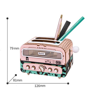 KingPuzzles New Arrival DIY Toaster 3D Wooden Puzzle Game &Penholder      (Toaster) - KingPuzzles | DIY 3D Wood & Metal Puzzles