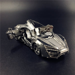 KingPuzzles 3D Metal model kit Hypersport Racing Car  DIY 3D - KingPuzzles | DIY 3D Wood & Metal Puzzles