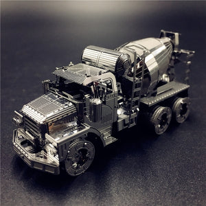 KingPuzzles 3D Metal model kit CEMENT MIXER Engineering vehicle  DIY - KingPuzzles | DIY 3D Wood & Metal Puzzles